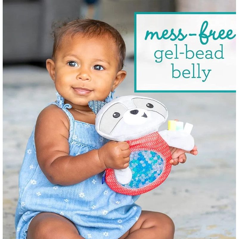 Infantino Seek & Squish Raccoon Sensory Pal Toy with Gel-Bead Belly Age- 3 Months & Above