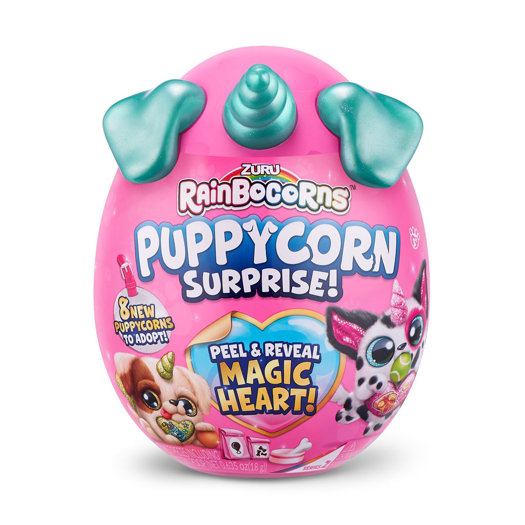 Rainbocorns Puppycorn Collectible Plush Toy Set- Peek & Reveal Magic Hearts- Multicolor Age- 3 Years & Above