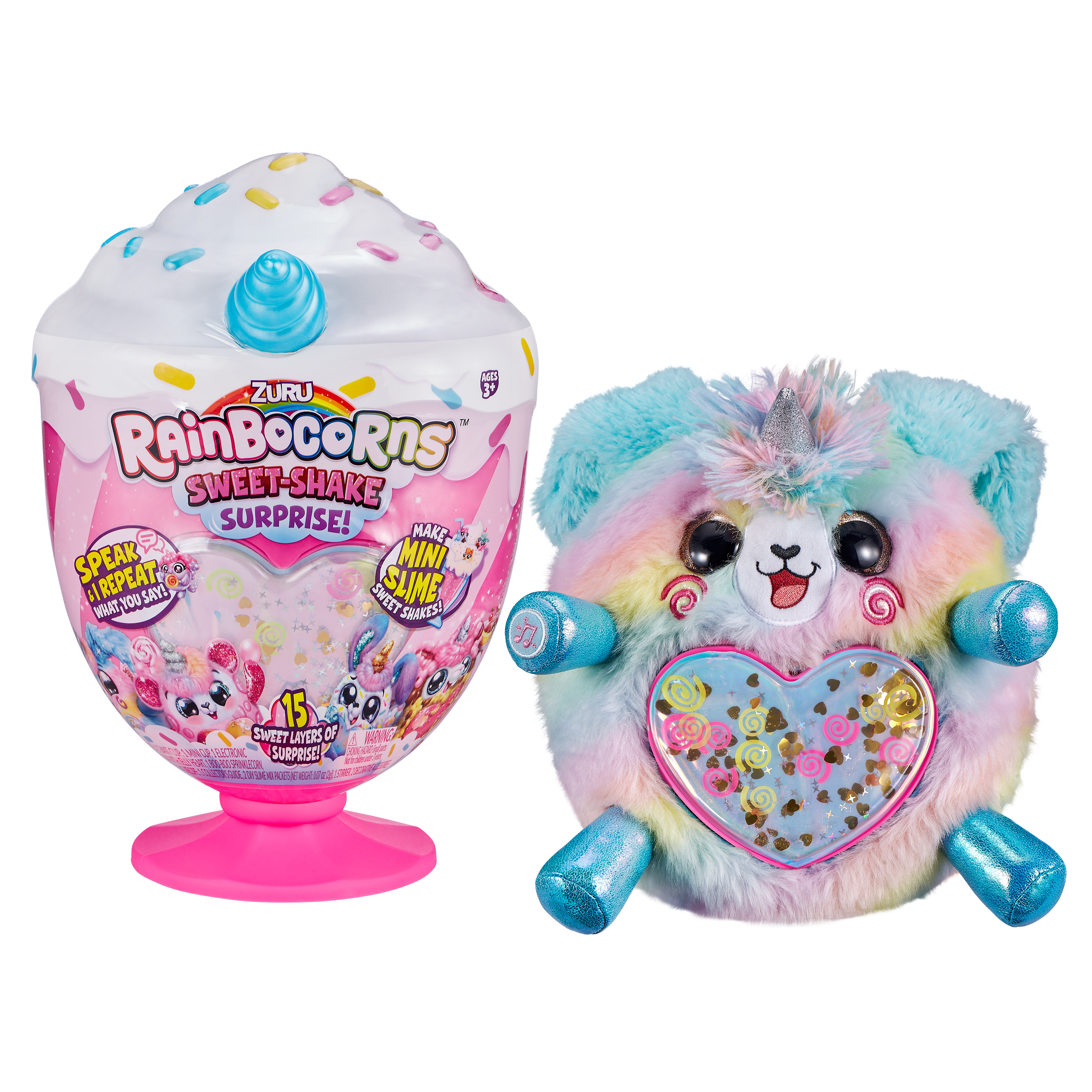 Rainbocorns Sweet-Shake Surprise Collectibe Plush Toy Set