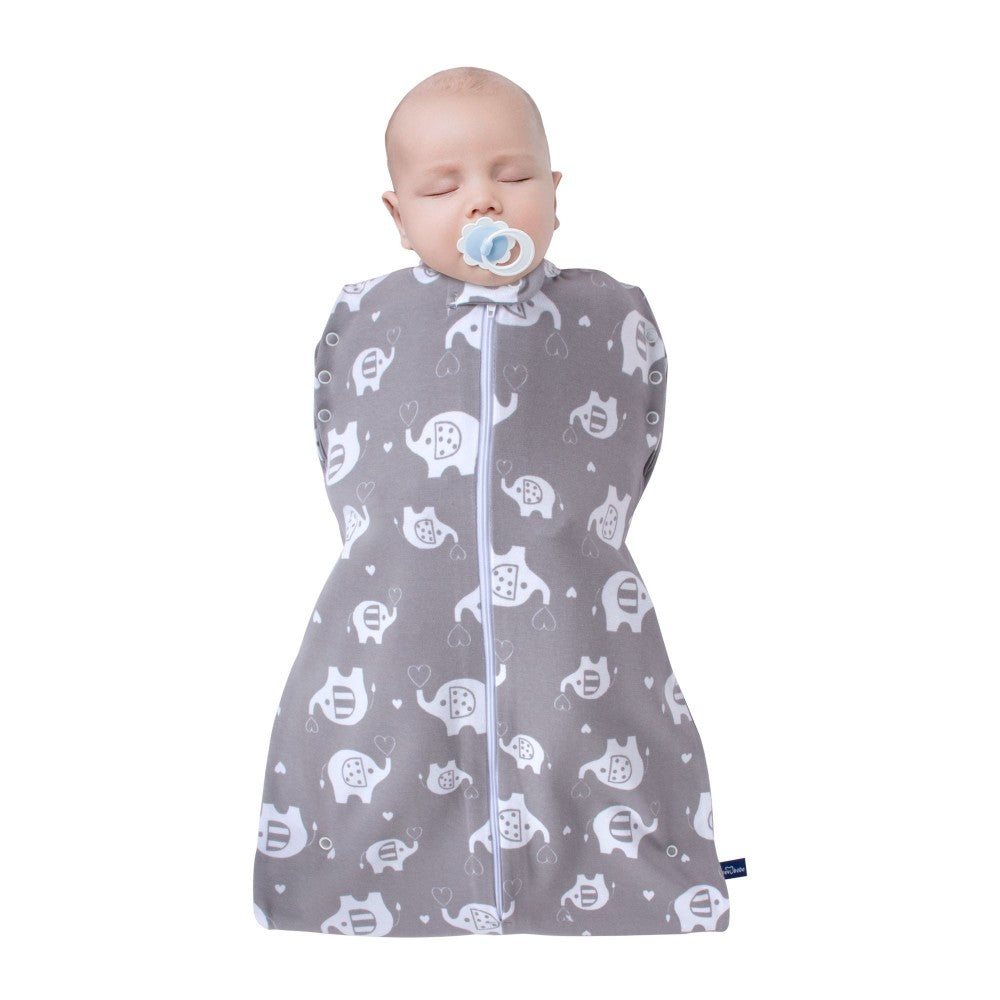 Sevi Bebe  Elephant Printed  Newborn Baby Swaddle and Sleeping Bag  Age- Newborn to 6 Months