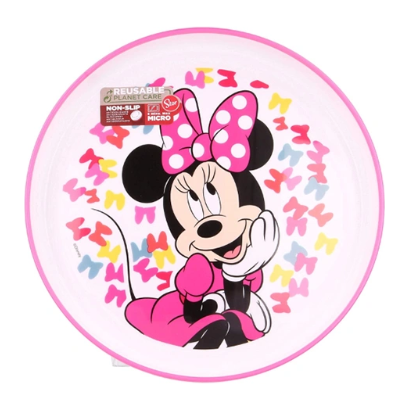 Stor Non Slip Bicolor Prmium Plate Minnie So Edgy Bows(51192) Age- 2 Years & Above