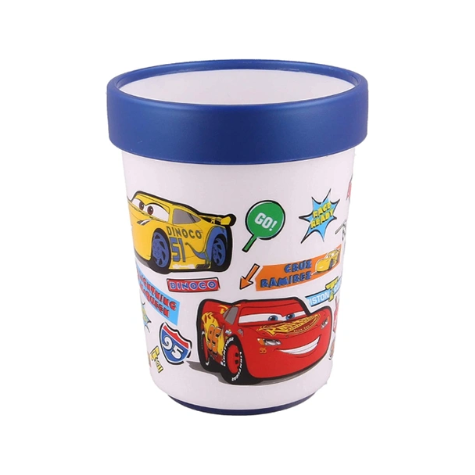 Stor Non Slip Bicolor Prmium Tumbler 260 Ml Cars Stickers(51595) Age- 4 Years & Above