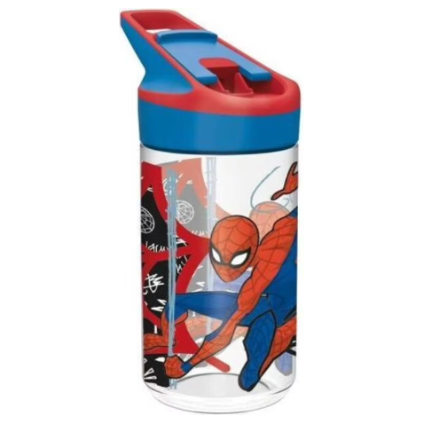 Stor Small Tritan Premium Bottle 480 Ml Spiderman Urban Web(51396) Age- 5 Years & Above