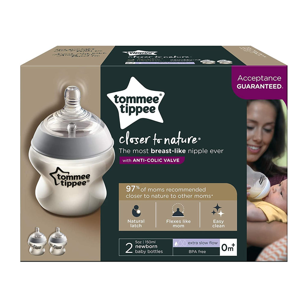 Tommee Tippee Feeding Bottles 2 Pack 150ml 0m+