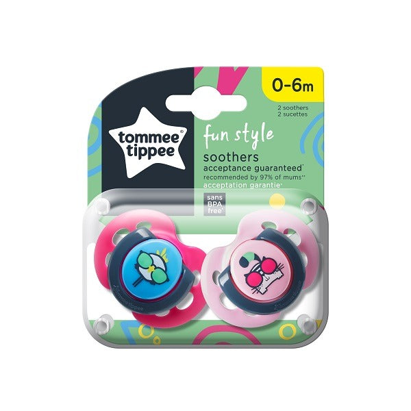 Tommee Tippee Closer to Nature Fun Air Soother/orthodontic (Pack of 2) Age- 0-6M