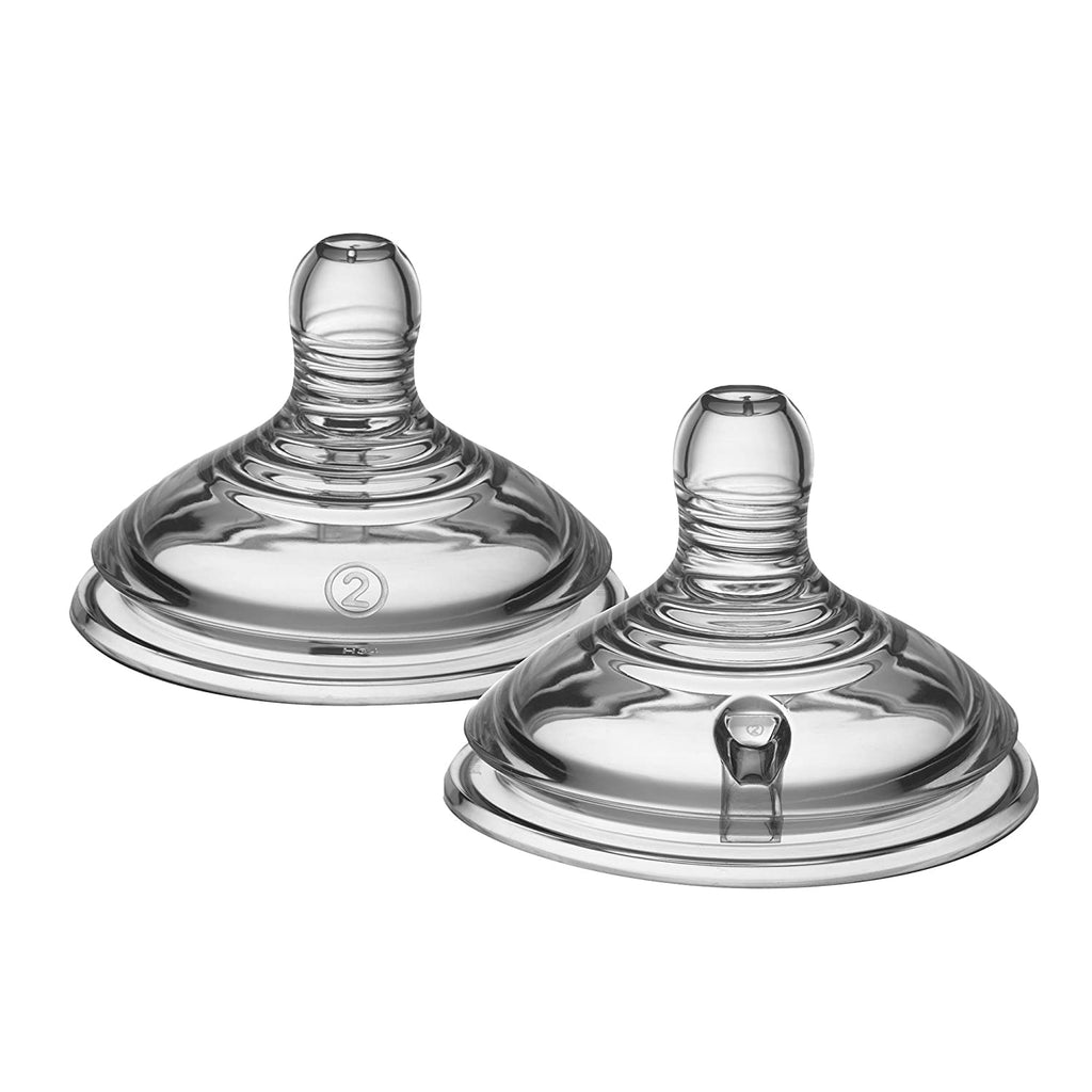 Tommee Tippee Closer to Nature Slow Flow Teats 2 Pack 3m+ Unisex