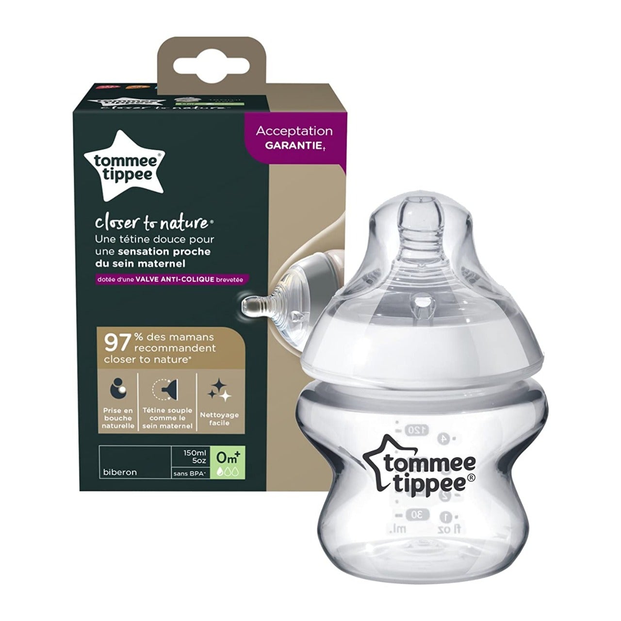 Tommee Tippee Feeding Bottles 150ml 0m+ Peekaboo