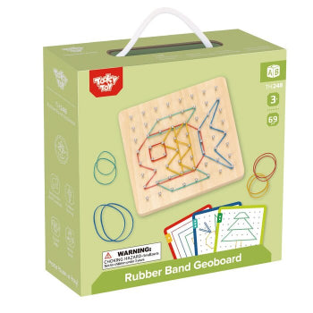 Tooky Toy Creative Rubber Band Geoboard 18x18x3cm Age- 3 Years & Above