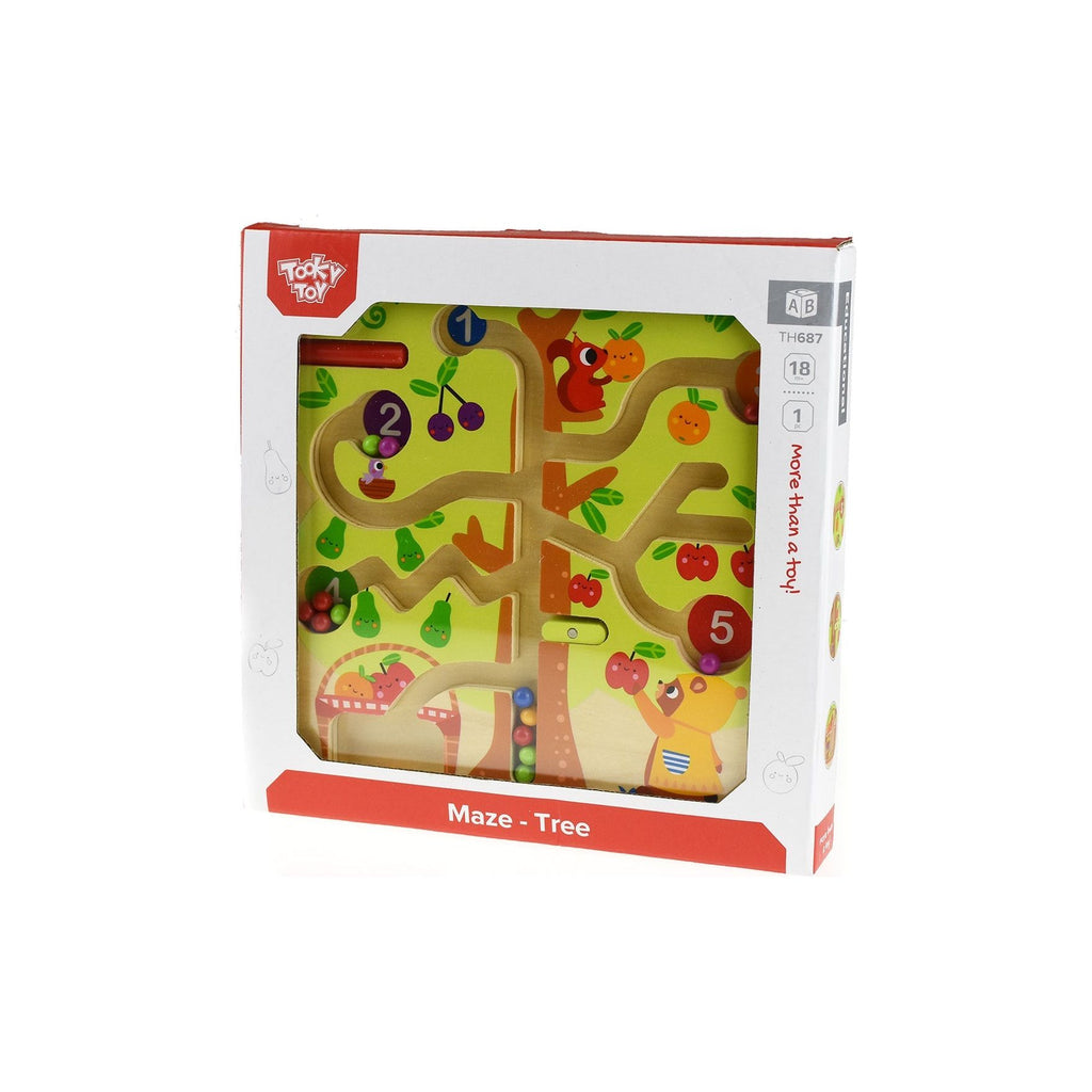 Tooky Toy Magnetic Counting Fruit Ball Maze Tree  Multicolor Age- 3 Years & Above