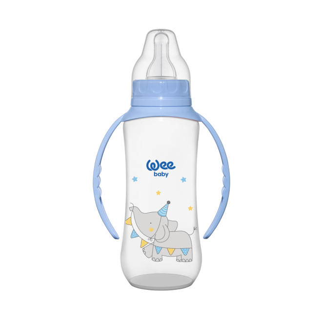 Wee Baby PP Feeding Bottles With Grip 270 ml Assorted Age- 2 Months & Above