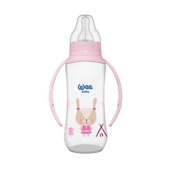 Wee Baby PP Feeding Bottles With Grip 270 ml Assorted Age- 2 Months & Above