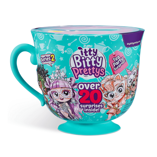 Zuru Itty Bitty Pretty s Tea Party Surprise Series 2 Big Tea Cup Playset bulk Multicolor Age 3 Years Above Peekaboo