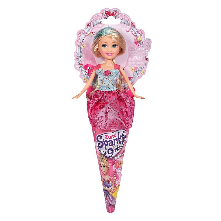 Zuru Sparkly Girls Princess Doll in Cone Multicolor Age-3 Years & Above