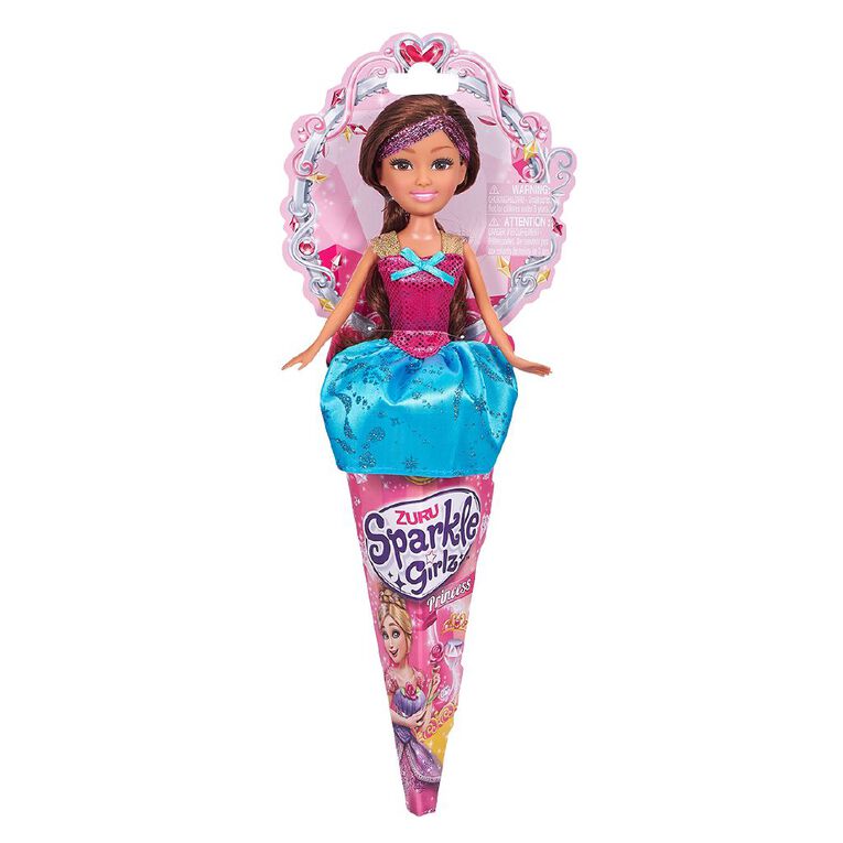 Zuru Sparkly Girls Princess Doll in Cone Multicolor Age-3 Years & Above