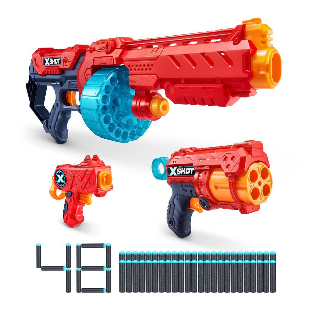 Zuru X-Shot Combo Pack Turbo Fire & Fury 4 & Micro 48 Darts Age- 4 Years & Above