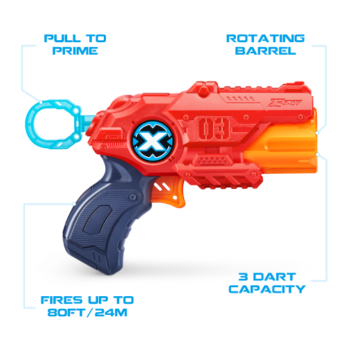 Zuru X-Shot Excel Ultimate Shootout Pack (4 Blasters 48 Darts, 6 Cans) Age- 8 Years & Above