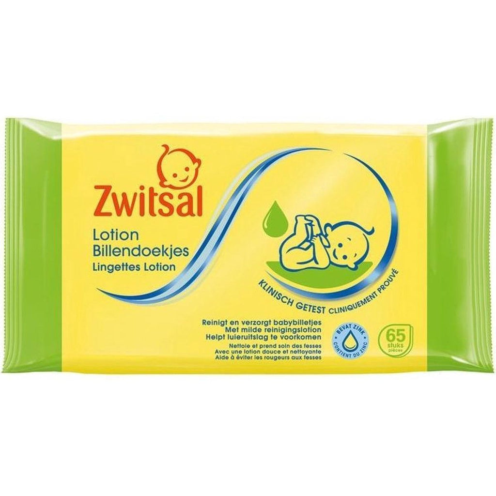 Zwitsal  Lotion Baby Wipes  65 Pcs
