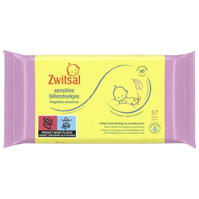 Zwitsal Sensitive Baby Wipes 57pcs
