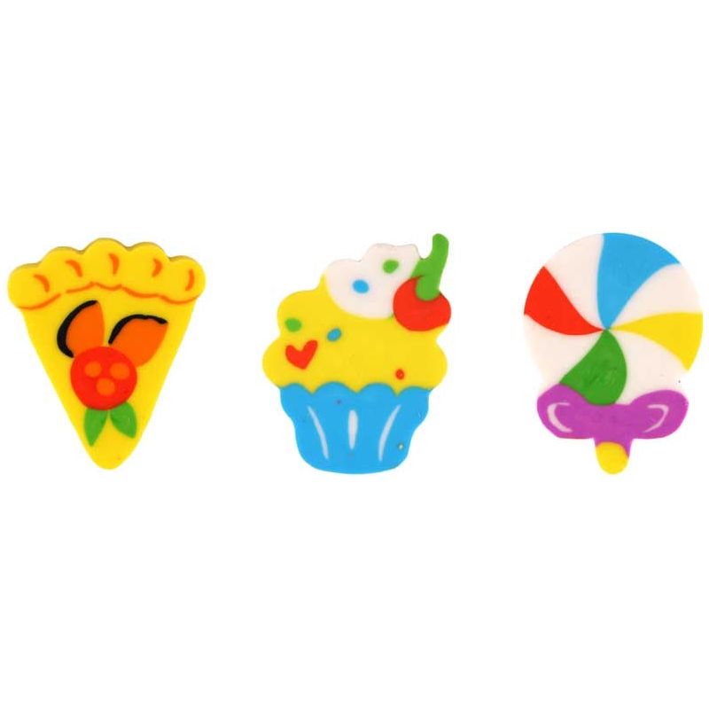 Pibi Cute Dessert Shaped Eraser 3.4 Cm Assorted Age-3 Years & Above