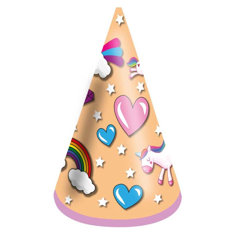 Pibi Party Time Hat Cones Unicorn 16.5Cm Single Assorted Age-3 Years & Above