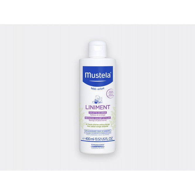 Mustela Liniment Fragrance Free Diaper Change Cleanser 400ml Age- Newborn & Above